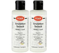 Viva Decor Napkin Glue and Top Coat 2.77 oz. Semi Gloss, Paper, Multicoloured, 3-Piece (Pack of 2)