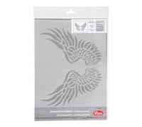 Viva Decor Universal Stencil 8.27-Inch x 11.69-Inch Wings, Acrylic, Multicoloured, 2-Piece