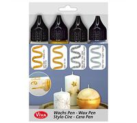 Viva Decor VD800179201 Wax Pen Glitter Kit, Gold-Silver