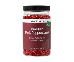 Viva Doria Brazilian Pink Peppercorn, Steam Sterilized Whole Pink Pepper, 8 Oz (227 G)