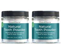 Viva Doria Natural Tooth Powder | Remineralizing Teeth Whitening Powder | Toothpaste Power | Breath Freshener | Refreshing Mint Flavor | 85g Glass Jar (Pack of 2)