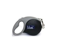 Ancol Viva Retractable Tape Lead - Black - 5m - Small (20kg)