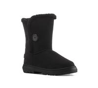 VIVA Freya: Women's Single Button Faux Fur Lining Mid-Calf Winter Boots in Black | Size: 6 Viva Black 6