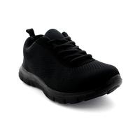 Get Fit Men’s Lace-Up Running Trainers - Lightweight Breathable Mesh Sports Shoes with Cushioned Sole - Comfortable Athletic Sneakers for Gym, Jogging & Everyday Wear - Black - 11