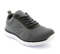 VIVA Get Fit Womens Mesh Running Trainers Athletic Walk Gym Shoes Sport - 4 - Grey