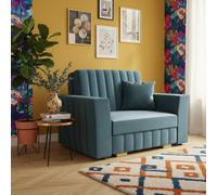 Viva Glam I Sleeper Armchair With Storage Wave Springs 85 115 98Cm Sofa Bed Blue