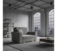 Viva Glam I Sleeper Armchair With Storage Wave Springs 85 115 98Cm Sofa Bed Grey