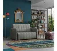 Viva Grand Ii Upholstered Living Room Sofa Bed With Wooden Legs Wave Spring Frame Bedding Storage 85X125X98Cm Grey