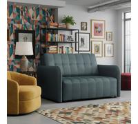 Viva Grand Ii Upholstered Living Room Sofa Bed With Wooden Legs Wave Spring Frame Bedding Storage 85X125X98Cm Dark Grey