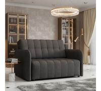 Viva Grand Ii Upholstered Living Room Sofa Bed With Wooden Legs Wave Spring Frame Bedding Storage 85X125X98Cm Graphite