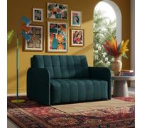 Viva Grand Ii Upholstered Sofa Bed Sleeping Function Storage Wooden Legs 85 125 98 Cm Turquoise