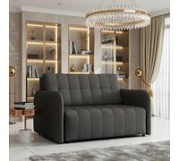 Viva Grand Ii Upholstered Sofa Bed With Wooden Legs Wooden Frame Bed Storage Freestanding Back 85X125X98Cm Graphite