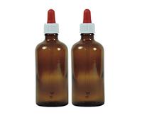 Viva Haushaltswaren 10 Brown Glass Apothecary Bottles, Glass, brown, 50 ml