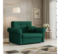 Viva I Silver Living Room Sofa Bed With Sleeping Function And Bedding Storage Polyurethane Foam 116X85X98Cm Green