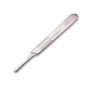 VIVA INSTRUMENTS Premium Surgical Scalpel Blades Handle Set No 3,4,7 and 9 Beaver Blade Holders Precision Crafted for Medical Surgical and Crafting Use Durable Sterilization (Silver, No.4)