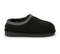 Polar Kids Slippers Durable Flexible Waterproof Anti-Skid Rubber Soles, Eco-Friendly Suede with Sheepskin, Aztec Faux Fur-Lined Slip-Ons, Boys & Girls Unisex Walking Shoes for Comfort - Black 3