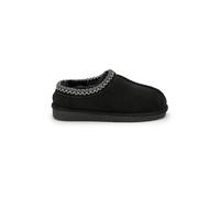 VIVA Kids Faux Fur-Lined Suede Slippers - Flexible Waterproof Rubber Soles in Black | Size: 2 Viva Black 2