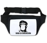 Viva La Evolucion Funny Chimp Art Waist Bag Fanny Pack White