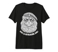 Viva La Revolucion Carl Funny Cat Humor Premium T-Shirt