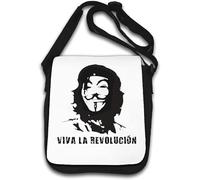 Viva La Revolucion Guy Anonymous Mask Graphic Shoulder Bag White