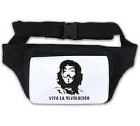 Viva La Revolucion Guy Anonymous Mask Graphic Waist Bag Fanny Pack White