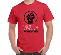 Viva La Revolution Cuba - Revolucion Men's T-Shirt (3XL, Red)