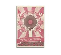 Viva La Vinyl Retro Poster Wall Art, Nostalgic Decor For Home And Music Space Artistic Wall Mural Modern Hanging Decor Poster20x30inch(50x75cm)