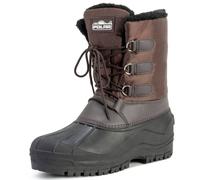 VIVA Men's Polar Muck Lace Up Short Nylon Winter Snow Rain Duck Boots in Brown | Size: 13 Viva Brown 13