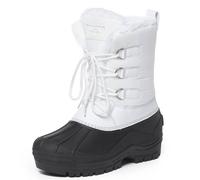 VIVA Men's Polar Muck Lace Up Short Nylon Winter Snow Rain Duck Boots in White | Size: 8 Viva White 8