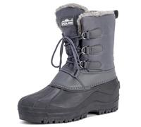 VIVA Men's Polar Muck Short Nylon Winter Snow Rain Lace Up Duck Boots in Grey | Size: 11 Viva Grey 11