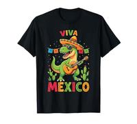 Viva Mexico Boy Dinosaur Mexican Independence Day Kids T-Shirt