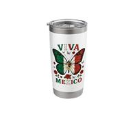 Viva Mexico Butterfly Stainless Steel Insulated Tumbler