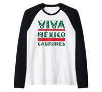 Viva México Cabrones Souvenir Mexicans Gifts Patriotic Raglan Baseball Tee