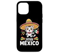 Viva Mexico Cute Cat Sombrero Flag Mexican Pride Case for iPhone 12/12 Pro