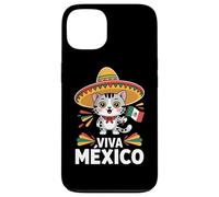 Viva Mexico Cute Cat Sombrero Flag Mexican Pride Case for iPhone 13
