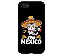 Viva Mexico Cute Cat Sombrero Flag Mexican Pride Case for iPhone SE (2020) / 7/8
