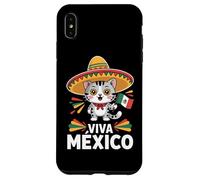 Viva Mexico Cute Cat Sombrero Flag Mexican Pride Case for iPhone XS Max