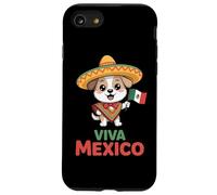 Viva Mexico Cute Sombrero Dog With Mexican Flag Poncho Case for iPhone SE (2020) / 7/8