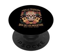 Viva México - Día de los Muertos Flowers & Music PopSockets Adhesive PopGrip