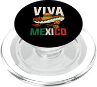 Viva Mexico Fiesta Sombrero Mexican Flag Cinco De Mayo PopSockets PopGrip for MagSafe