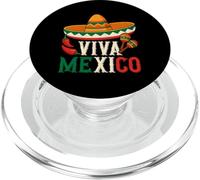 Viva Mexico Fiesta Sombrero Mexican Flag Cinco De Mayo PopSockets PopGrip for MagSafe