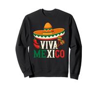 Viva Mexico Fiesta Sombrero Mexican Flag Cinco De Mayo Sweatshirt