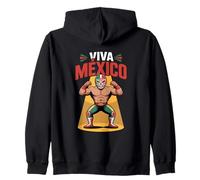 Viva Mexico Lucha Libre Wrestler Mexican Pride Zip Hoodie