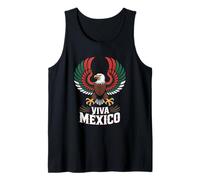 Viva Mexico Mexican Eagle National Colors Pride Tank Top