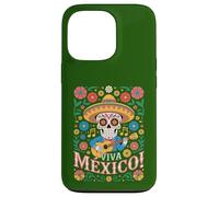 Viva Mexico Mexican Folk Art Mariachi Sugar Skull Case for iPhone 13 Pro