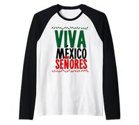 Viva México Señores Mexicans Patriotic Cinco de Mayo Fiesta Raglan Baseball Tee