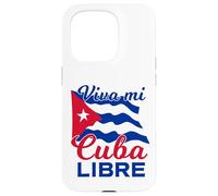 Viva Mi Cuba Libre Waving Cuban Flag Patriot Case for iPhone 15 Pro