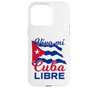 Viva Mi Cuba Libre Waving Cuban Flag Patriot Case for iPhone 15 Pro Max