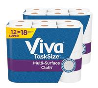 Viva Multi-Surface Cloth Paper Towels, Task Size - 12 Super Rolls (2 Packs of 6) - 81 Sheets Per Roll