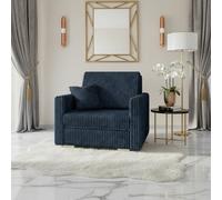 Viva Piano I Upholstered Sofa Bed With Bedding Storage Wooden Legs Wooden Frame Polyurethane Foam 80X196Cm Blue